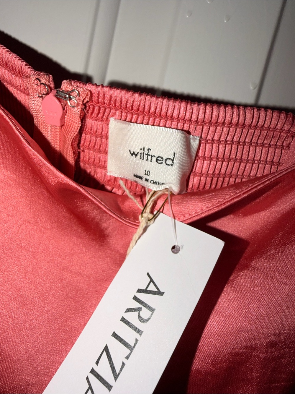 Aritzia Satin Slip Midi Dress - Coral Rose - Picture 3 of 4